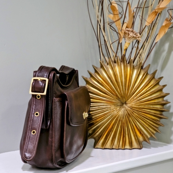 Vintage Coach Taft Crossbody / Shoulder Bag Purse # 9980 (Mahogany) - Picture 5 of 13